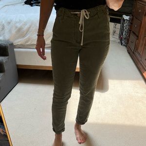Paige army green drawstring jogger